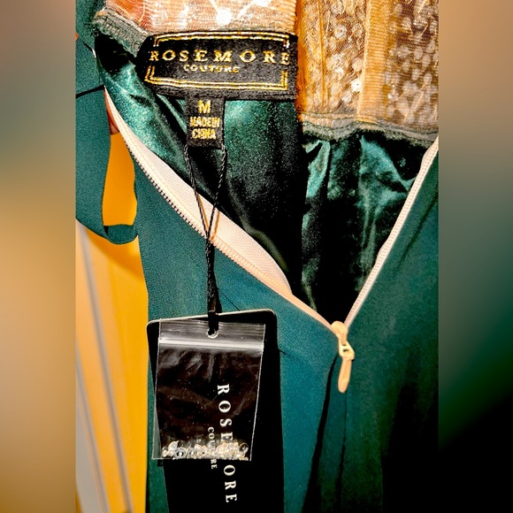 ROSEMORE Couture Prom Sheer Illusion Gown Flowing Long Draping Skirt! M - Picture 9 of 10